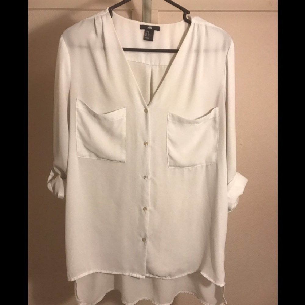 White buttoned up blouse